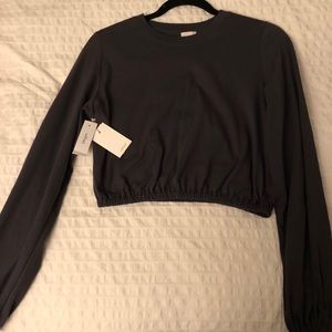 Wilfred Long Sleeve Grey Crop